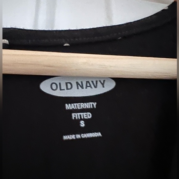 Black maternity wrap dress midi length fitted wrap dress small polka dot - Picture 2 of 6